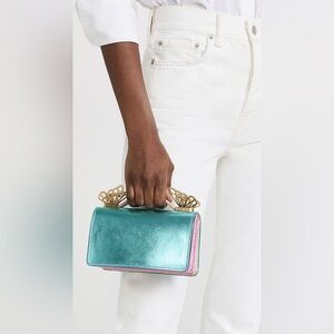 Sophia Webster Butterfly Metallic Leather Mini Crossbody Bag EUC